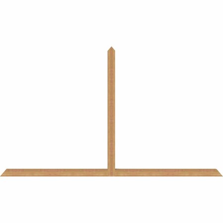 Ekena Millwork Portland Timber Gable Bracket, Western Red Cedar, 108"W x 63"H x 3 1/2"D x 3 1/2"F, 14/12 Pitch GBW108X63X0404POR00SWR